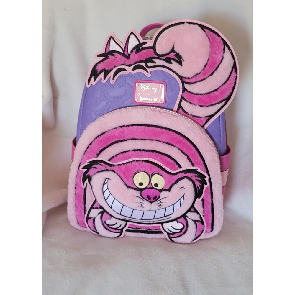 Loungefly Disney Alice In Wonderland Chesire cat backpack - Picture 4 of 9